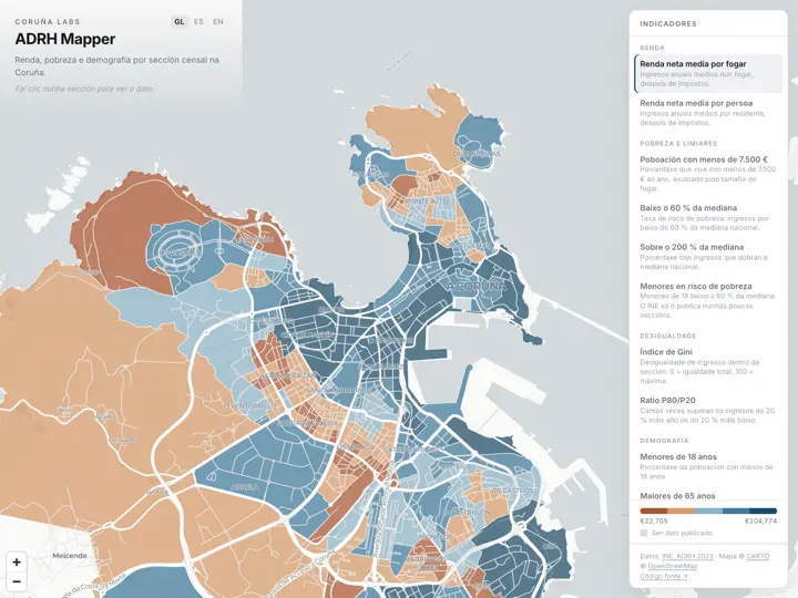 Screenshot of ADRH Mapper