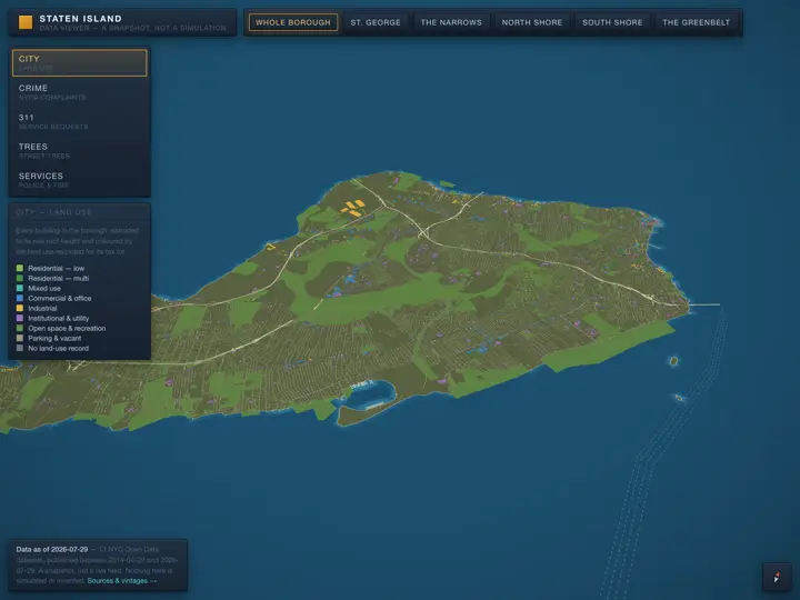 Screenshot of Staten Island Data Viewer